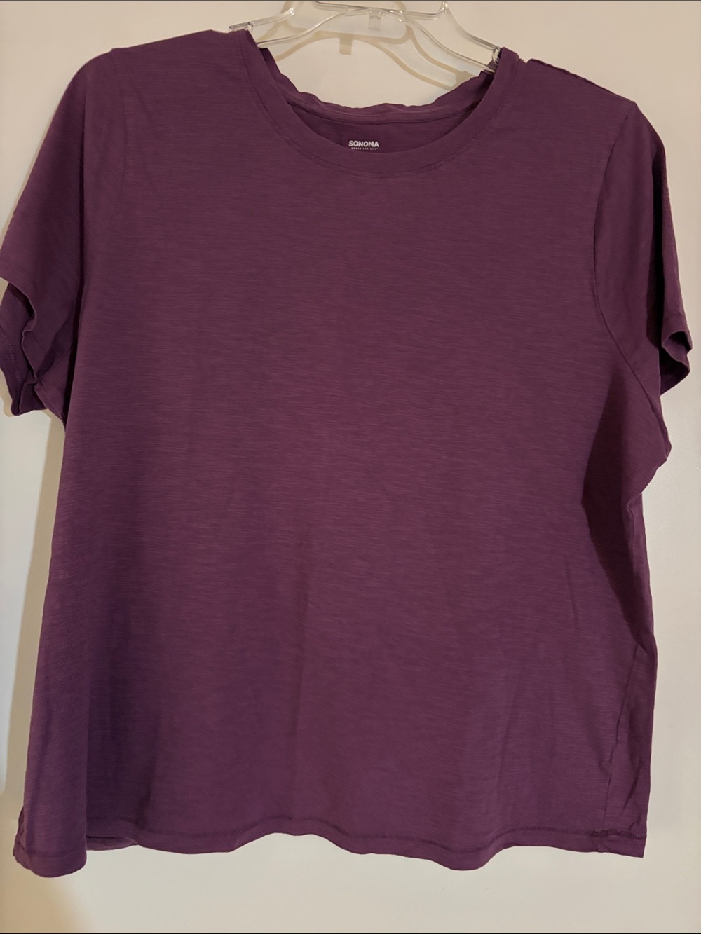 Sonoma Plum Crewneck Short Sleeve Tee/ 100% Cotton